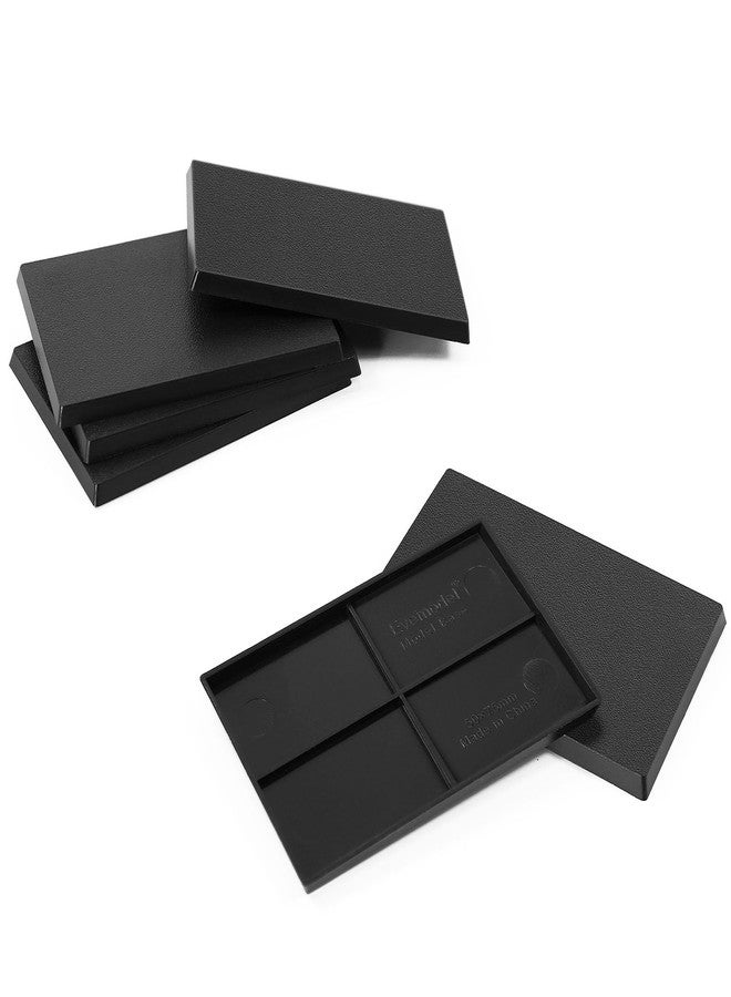 Evemodel Rectangle Model Bases Black Plastic for Wargames Table Top (50 * 75mm-12pcs) - Image 1